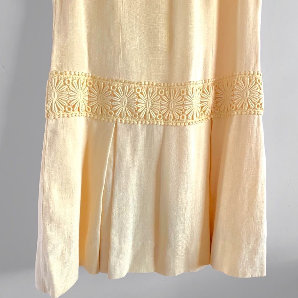 Vintage Henry Lee Mod Linen Daisy Dress - Picture 3 of 9